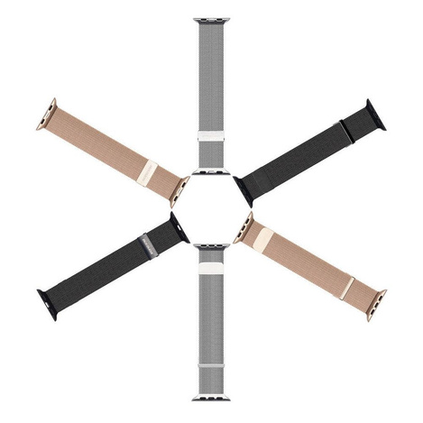 Armband für APPLE WATCH 38 / 40 / 41 MM Dux Ducis Strap Milanese gold