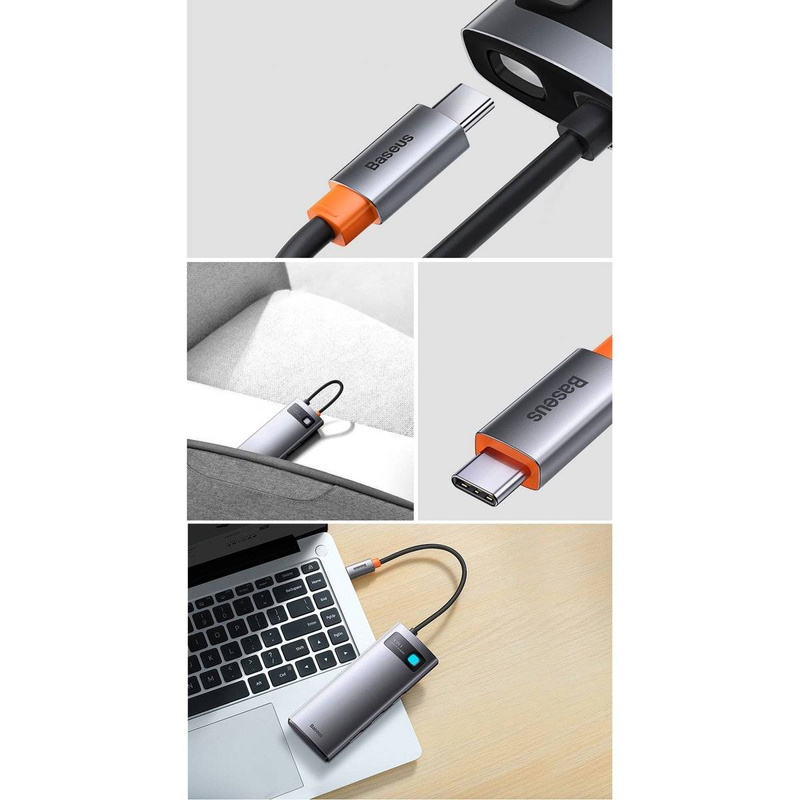 Baseus Metal Gleam Series 4 in 1 HUB Dockingstation USB Typ C – 4 x USB 3.2 Gen. 1 (WKWG070013)
