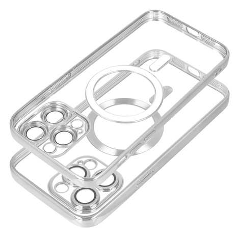 Futerał Electro Mag Cover kompatybilny z MagSafe do IPHONE 12 PRO MAX srebrny