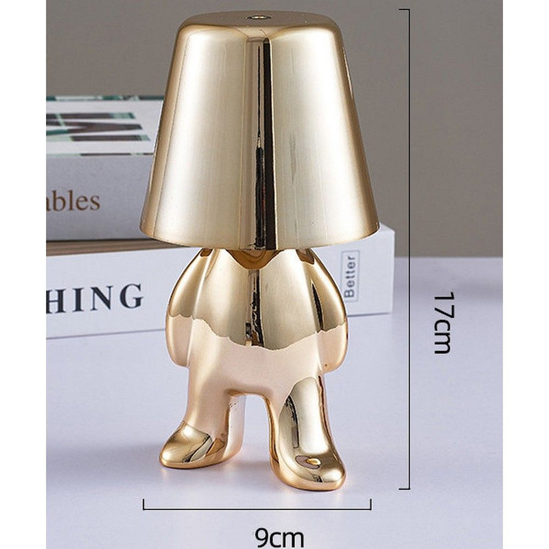 Lampka nocna GOLD MAN Art Deco stojący (wzór 1) MLTL