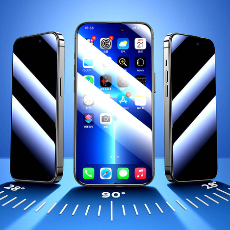 Joyroom Knight 2.5D Privacy TG Panzerglas für iPhone 14 Plus mit Anti-Spy-Filter Vollbild mit transparentem Rahmen (JR-P03)