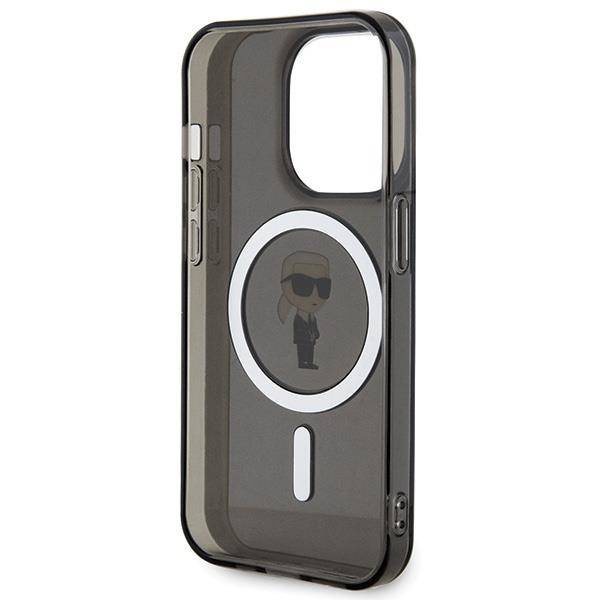 Karl Lagerfeld IML Ikonik MagSafe Hülle für iPhone 15 Pro – Schwarz