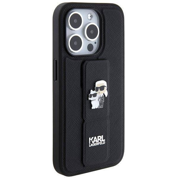 Karl Lagerfeld nakładka do iPhone 14 Pro 6,1&quot; KLHCP14LGSAKCPK HC GRIPSTAND SAFFIANO KC PINS czarna