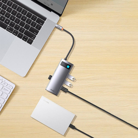 Baseus Metal Gleam Series 4 in 1 HUB Docking Station USB Type C - 4 x USB 3.2 Gen. 1 (WKWG070013)