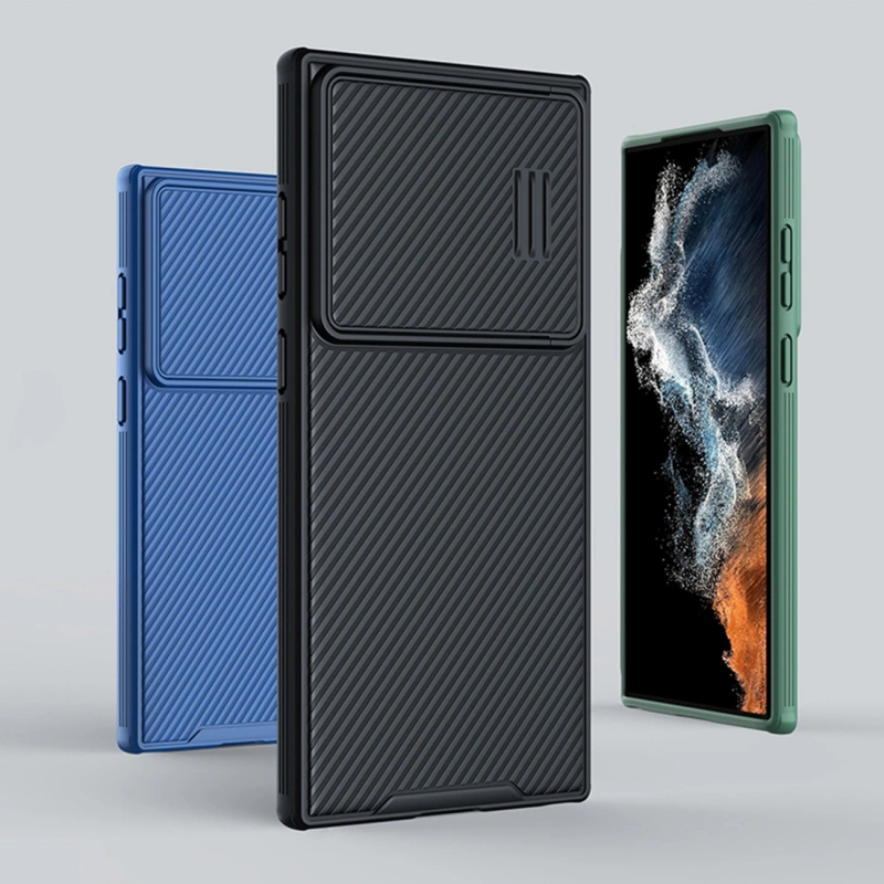 Nillkin CamShield S Hülle Samsung Galaxy S23 Ultra Gepanzerte Abdeckung Kameraschutz Blau