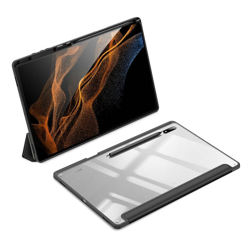 Etui SAMSUNG GALAXY TAB S8 ULTRA 14.6 X900 / X906 Dux Ducis Toby Portfel z Klapką Książkowe Skóra Ekologiczna czarne