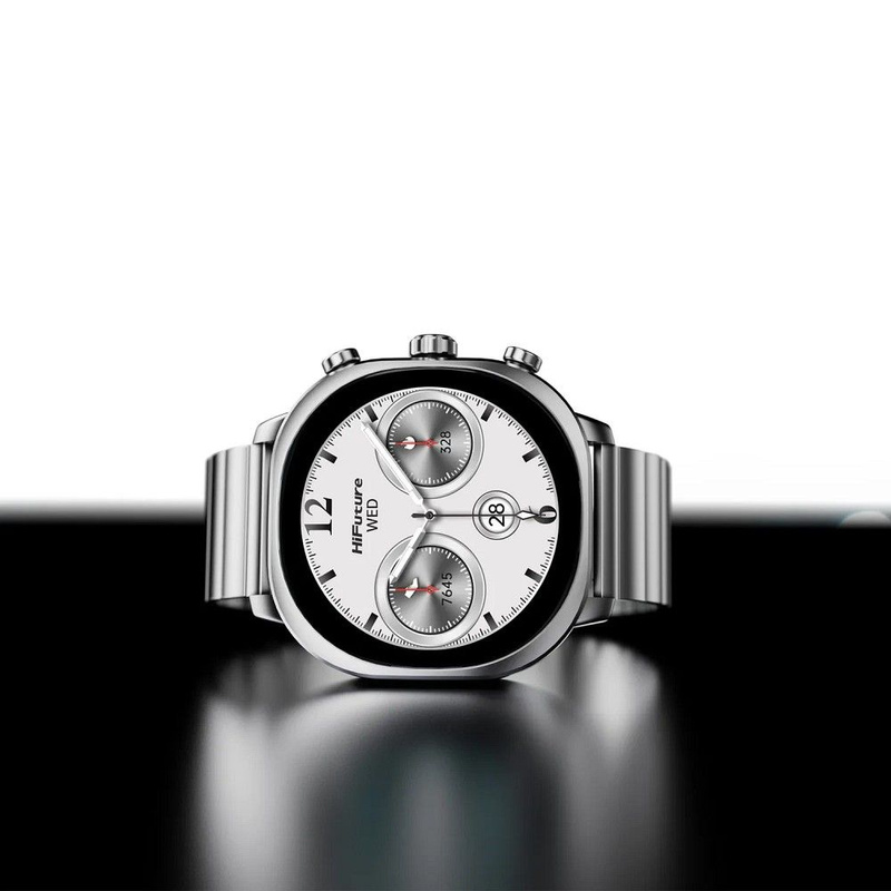 HIFUTURE smartwatch ze stali nierdzewnej ze sztuczną inteligencją AIX (OLED) (CORNING GORILLA GLASS) srebrny