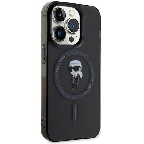 Karl Lagerfeld nakładka do iPhone 14 Pro Max 6,7&quot; KLHMP14XHFCKNOK czarna HC MAGSAFE IML IKONIK