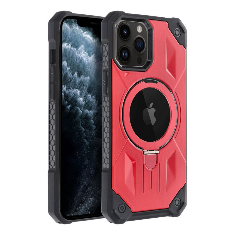 Futerał Armor Mag Cover kompatybilny z MagSafe do IPHONE 11 PRO czerwony