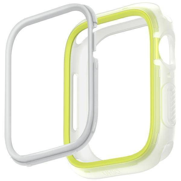 Etui APPLE WATCH 4 / 5 / 6 / 7 / 8 / SE ( 40 / 41 MM) UNIQ Moduo limonkowo - białe
