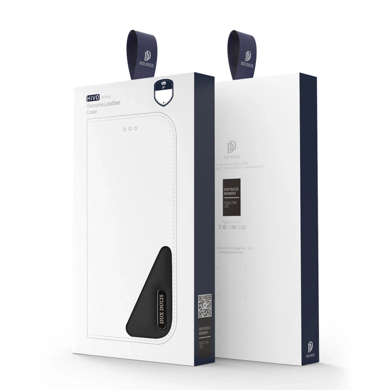 Dux Ducis Hivo echt Leder booktype case schutzhülle aufklappbare hülle für iPhone 14 braun