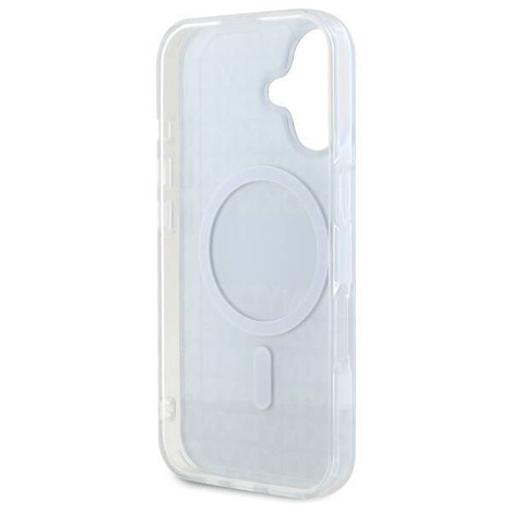 Etui DKNY Repeat Texture Pattern With Stripe na iPhone 16 - czarne