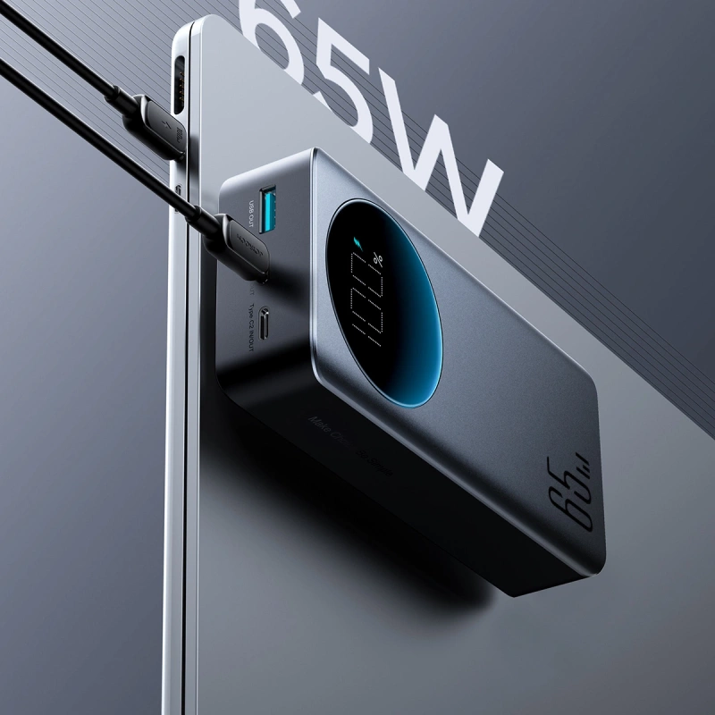 Joyroom 30000mAh 65W power bank with digital display (JR-PBF05) - black