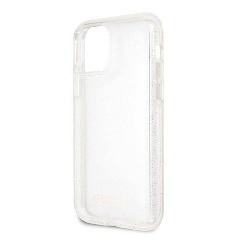 Guess GUHCN65PCGLSI iPhone 11 Pro Max srebrny/silver hard case Glitter