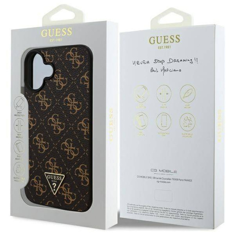 Original Case IPHONE 16 Guess Hardcase New 4G Triangle (GUHCP16SPG4GPK) black