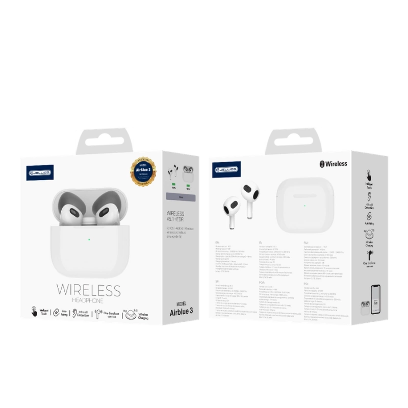 JELLICO wireless earphones AirBlue 3 White