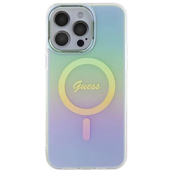 Guess IML Iridescent MagSafe case for iPhone 15 Pro - turquoise
