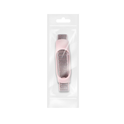 Pasek / opaska nylonowa do smart band Xiaomi Mi Band 5 / 6 / 7 różowa (07)
