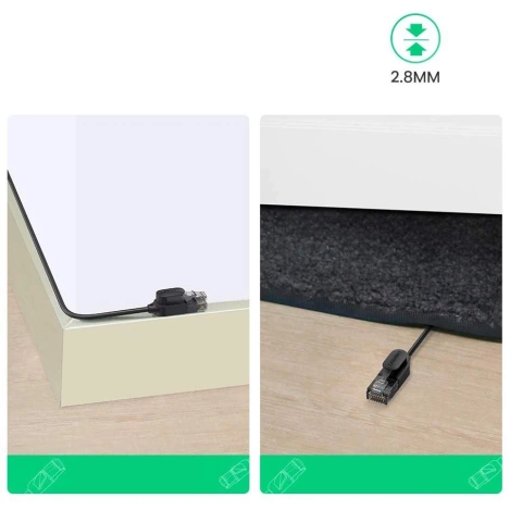 Ugreen cable internet network cable Ethernet patchcord RJ45 Cat 6A UTP 1000Mbps 1m black (70332)