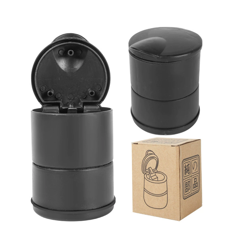 Popielniczka samochodowa z diodą LED czarna