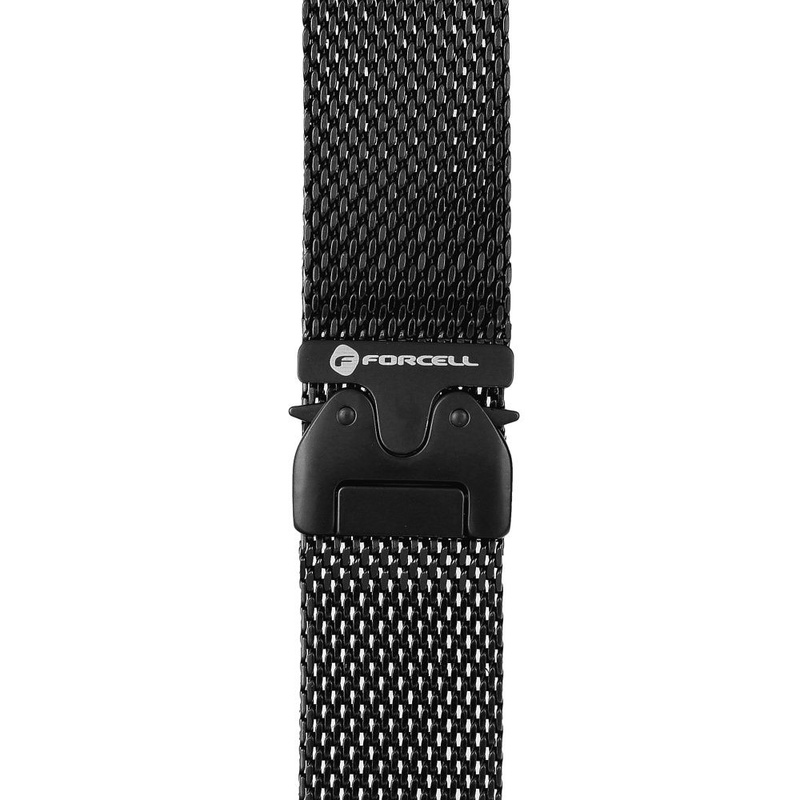 Pasek do Apple Watch Forcell F-Design FA11 zatrzask stal 38 / 40 / 41 mm czarny