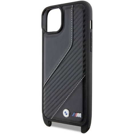 BMW M Edition Carbon Stripe & Strap case for iPhone 15 Plus / 14 Plus - black