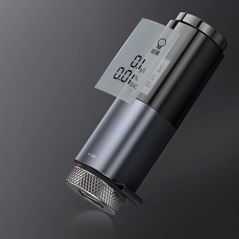 Baseus bezustnikowy cyfrowy elektroniczny alkomat z LCD czarny (CRCX-01)