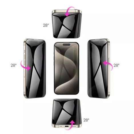 HOCO szkło hartowane 360-degree privacy do IPHONE 15 Plus