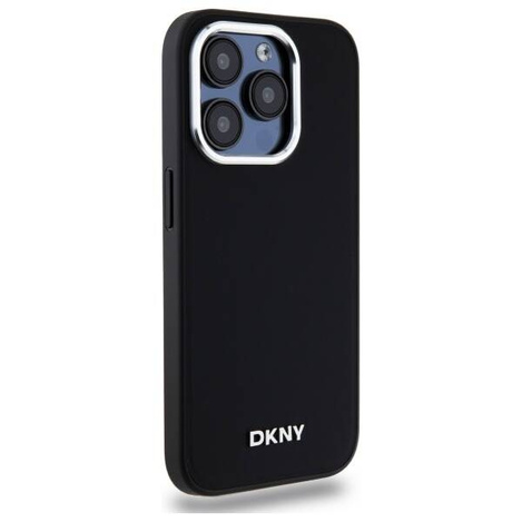Original Case IPHONE 15 PRO MAX DKNY Hardcase Plain Logo MagSafe (DKHMP15XPSCMCLK) black