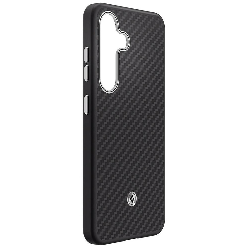 Samsung nakładka Enzo Aramid do Samsung Galaxy S25 Czarno-Srebrna