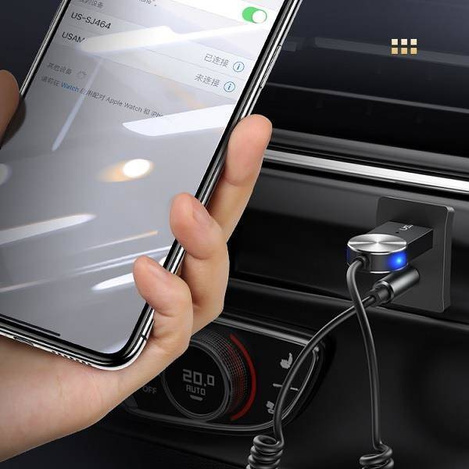 USAMS Audio Adapter Bluetooth 5.0 USB-AUX gray/tarnish SJ464JSQ01 (US-SJ464)