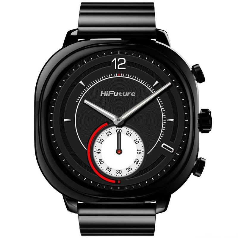 HIFUTURE smartwatch ze stali nierdzewnej ze sztuczną inteligencją AIX (OLED) (CORNING GORILLA GLASS) czarny