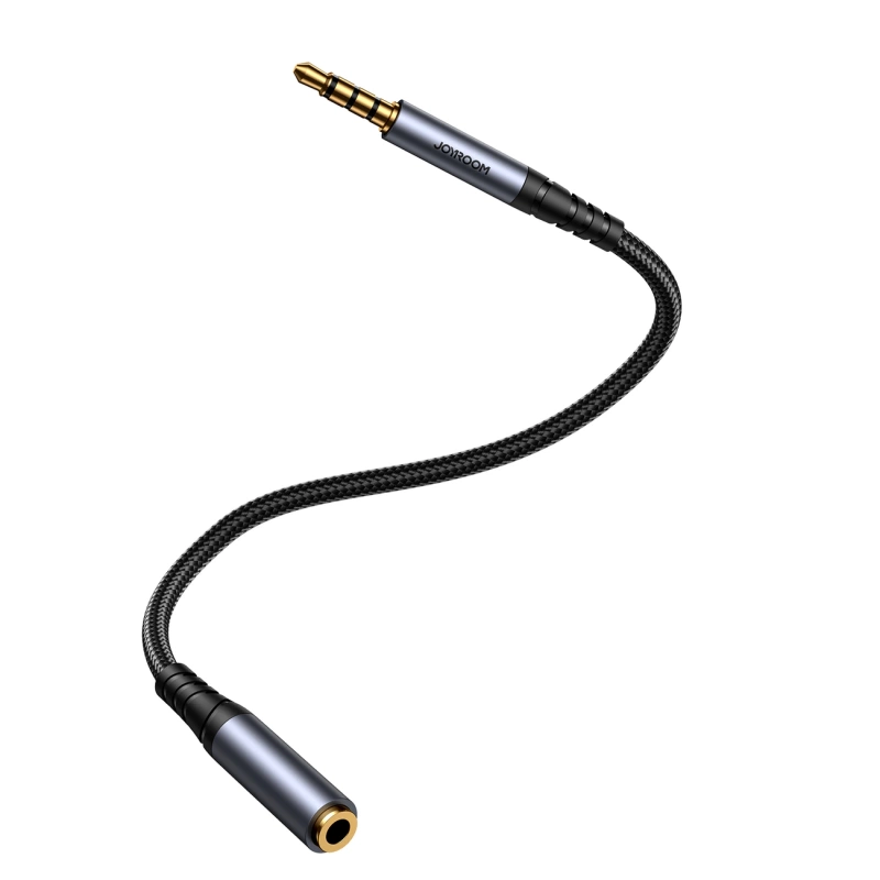 Joyroom kabel audio stereo AUX 3,5 mm mini jack(męski) - mini jack(żeński) 1.2 m czarny (SY-A09)