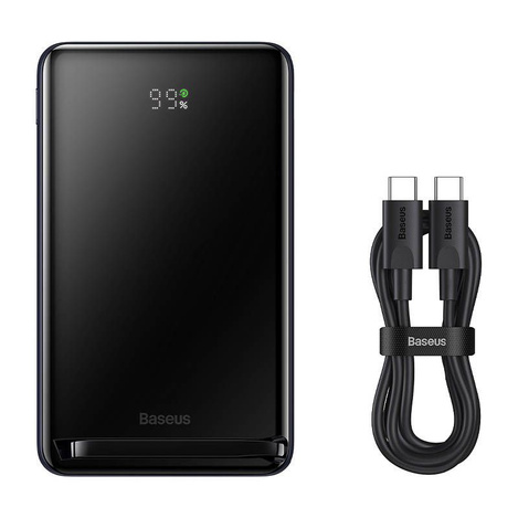 Baseus Magnetic Bracket Power Bank with MagSafe Wireless Charging 10000mAh 20W Overseas Edition Blue (PPCX000203) + USB Type C Baseus Xiaobai Series 60W 0.5m