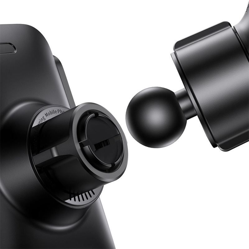 Baseus Wisdom Induktionsladegerät Autotelefonhalter für Haftnotizen schwarz (CGZX000001)
