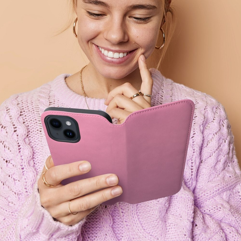 Kabura Dual Pocket do SAMSUNG A25 5G jasny różowy