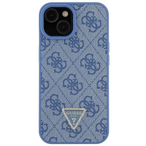 Original Handyhülle APPLE IPHONE 15 Guess Hardcase Crossbody 4G Metal Logo (GUHCP15SP4TDSCPB) blau