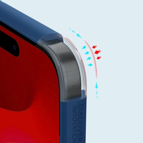 Nillkin Super Frosted Shield Pro verstärkte Hülle für iPhone 15 Pro – blau