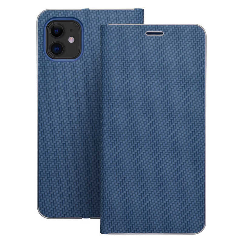 Kabura LUNA Book Carbon do IPHONE 16 Plus niebieski