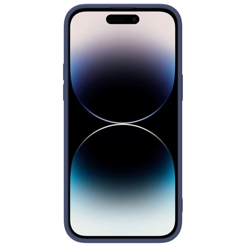 Nillkin CamShield Silky Silicone Case etui iPhone 14 Pro Max silikonowy pokrowiec z osłoną na aparat niebieskie