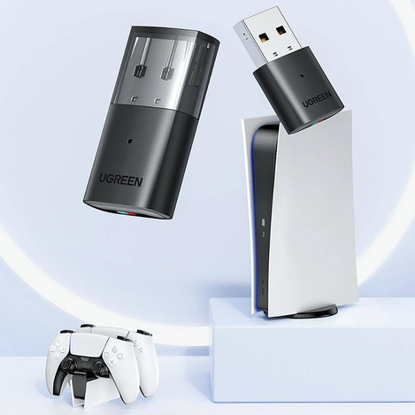 Adapter USB UGREEN Bluetooth 5.0 do PC / PS / Switch (czarny)