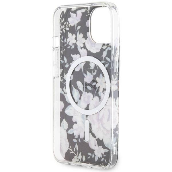 Guess GUHMP14MHCFWSK iPhone 14 Plus 6,7" schwarz/schwarz Hardcase Flower MagSafe