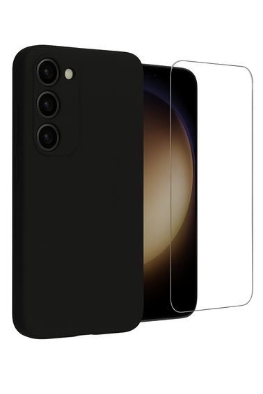 Etui do Samsung S23 czarne + Szkło