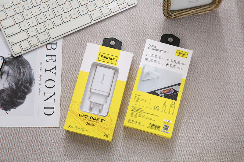 Foneng Ładowarka sieciowa K300 - USB - 18W 3A biała
