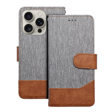 Kabura JEANS Book do IPHONE 16 Pro szary