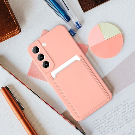 Futerał CARD CASE do SAMSUNG A25 5G różowy