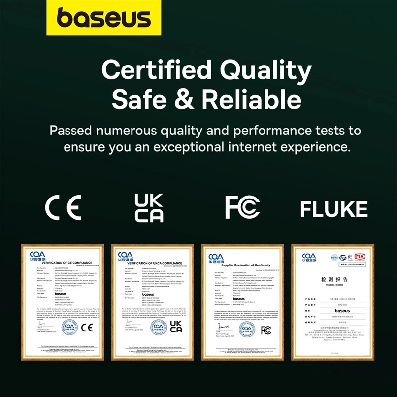 Baseus fast network cable RJ-45 cat.8 40Gbps 10m braided - black