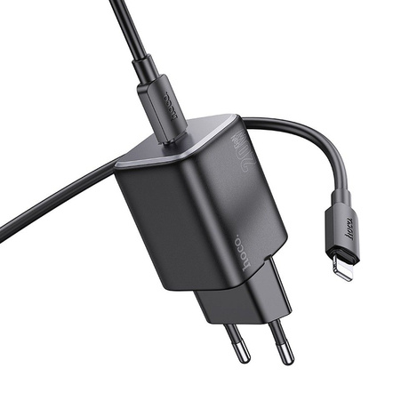 HOCO ładowarka sieciowa Typ C + kabel Typ C do Lightning QC PD 20W N40 czarna