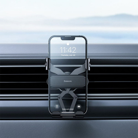 Baseus Gravity Air Vent Autotelefonhalter (Air Outlet Version) schwarz (SUWX010001)