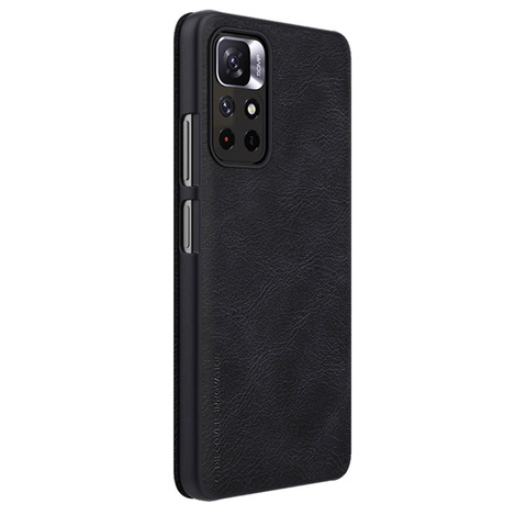 Nillkin Qin Case etui do Xiaomi Poco M4 Pro 5G osłona na aparat kabura pokrowiec obudowa z klapką czarny